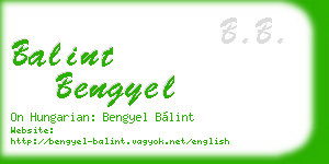 balint bengyel business card