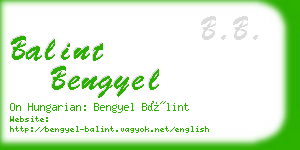 balint bengyel business card